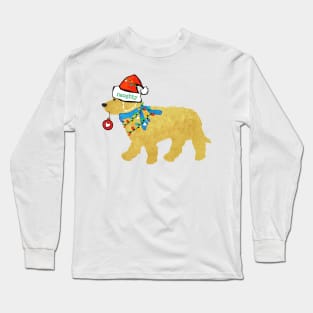 Cute Christmas Goldendoodle Naughty But Nice Long Sleeve T-Shirt